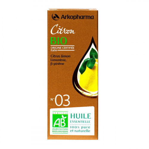 ARKOPHARMA Huile essentielle n°03 citron 10ml-13465 ARKOPHARMA Huile essentielle n°03 citron 10ml-13465