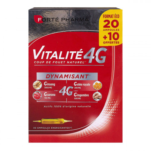 FORTE PHARMA Vitalité 4G dynamisant 20+10 ampoules-13559 FORTE PHARMA Vitalité 4G dynamisant 20+10 ampoules-13559