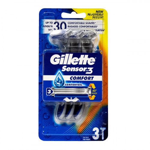GILLETTE Sensor3 3 rasoirs jetables-13604 GILLETTE Sensor3 3 rasoirs jetables-13604