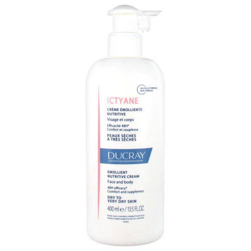 DUCRAY Ictyane Crème Emolliente Nutritive Visage et Corps 400 ml-13606 DUCRAY Ictyane Crème Emolliente Nutritive Visage et Corps 400 ml-13606