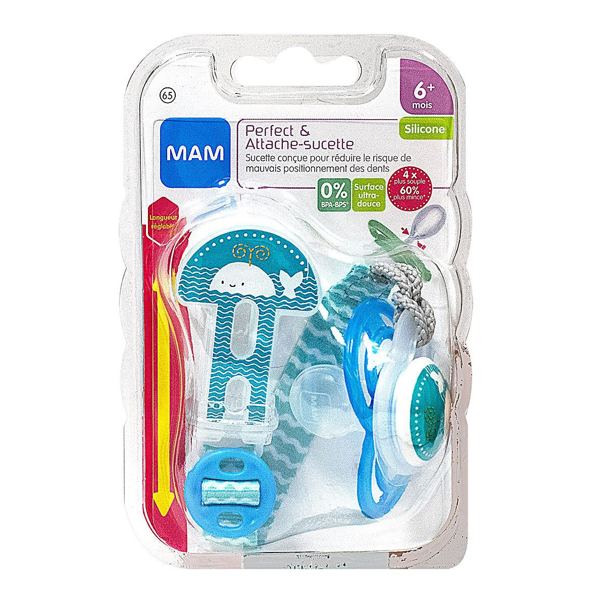 MAM Perfect Sucette Bleue Kit 6m+ - Confort et Hygiène Bébé