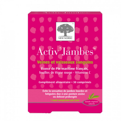 NEW NORDIC Activ'Jambes Soulage la sensation de jambes lourdes 90 Comprimés-14082