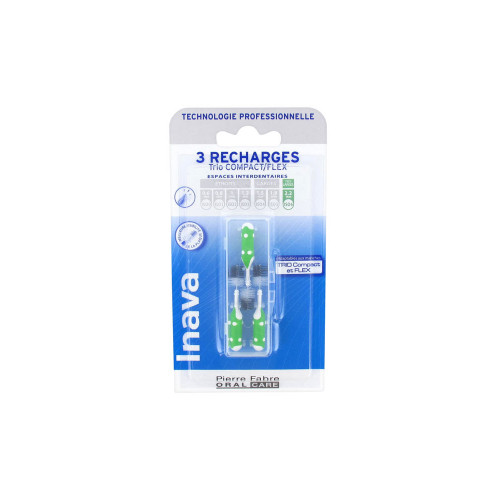 INAVA Trio Brossettes 3 Recharges pour Trio Compact/Flex ISO6 2,2 mm-14120