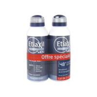 ETIAXIL Déodorant Men Anti-Transpirant Contrôle 48H Aérosol Lot de 2 x 150 ml-14156