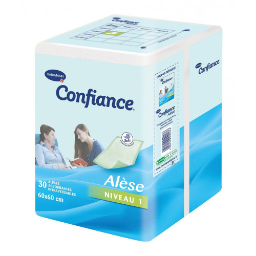 CONFIANCE Confiance Alèse Niveau 1 60x60cm-14224 CONFIANCE Confiance Alèse Niveau 1 60x60cm-14224