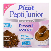 PICOT Pepti-Junior dessert sans lait dès 6 mois goût cacao 4x100g-14306