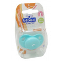 BEBISOL Sucette silicone dental - 6 MOIS  bleu-14311