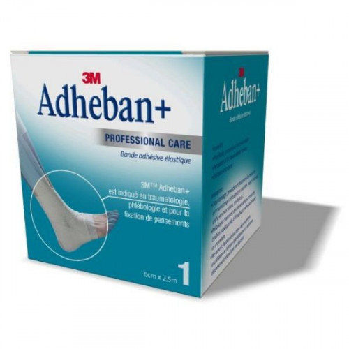 3M Adhéban 6 cm x 2.5 m Bandes élastiques adhésives-14323 3M Adhéban 6 cm x 2.5 m Bandes élastiques adhésives-14323