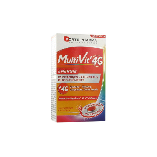FORTE PHARMA Multivit'4G énergie 30 comprimés-14335 FORTE PHARMA Multivit'4G énergie 30 comprimés-14335
