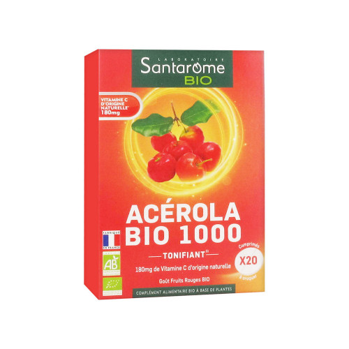SANTAROME Bio Acérola Bio 1000 20 Comprimés-14339 SANTAROME Bio Acérola Bio 1000 20 Comprimés-14339