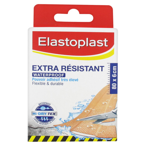ELASTOPLAST Pansement Extra Résistant Waterproof 8 Bandes de 10 cm x 6 cm-14364