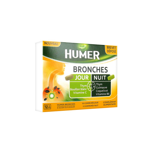 URGO Humer Bronches Jour et Nuit 15 Comprimés-14368 URGO Humer Bronches Jour et Nuit 15 Comprimés-14368