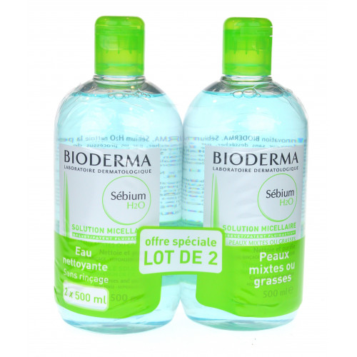 BIODERMA SEBIUM H2O - Lot 2 x 500 ml-1438