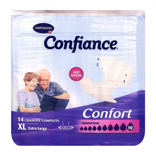 CONFIANCE 14 changes complets nuit sereine Confort 10G taille XL-14431 CONFIANCE 14 changes complets nuit sereine Confort 10G taille XL-14431