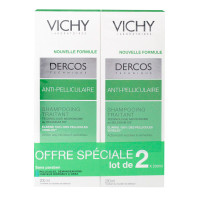 VICHY Shampooing anti-pelliculaire cheveux normaux à gras 2x200ml-14558