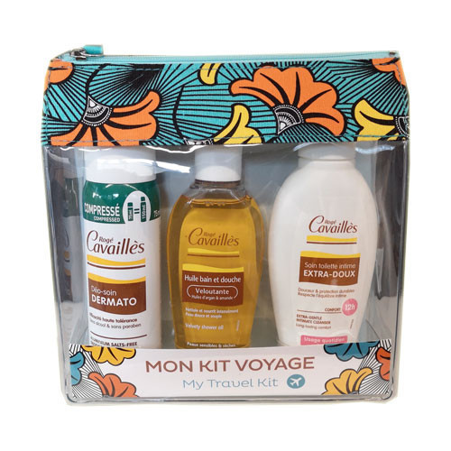 Kit Voyage Déodorant, Huile bain et douche et Soin toilette intime
