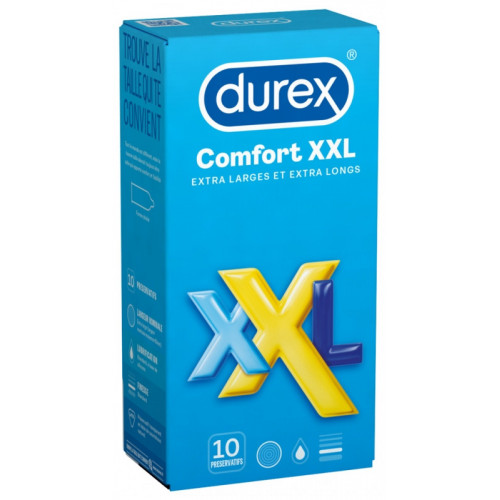 DUREX Comfort XXL Extra Larges et Extra Longs 10 Préservatifs-14676