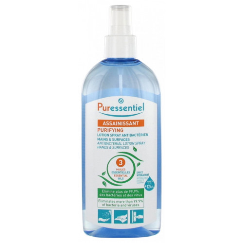 PURESSENTIEL Assainissant Lotion Spray Antibactérien aux 3 Huiles Essentielles 250 mL-14927 PURESSENTIEL Assainissant Lotion Spray Antibactérien aux 3 Huiles Essentielles 250 mL-14927
