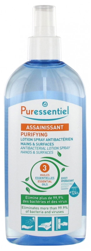 Puressentiel Spray Antibactérien 80mL - Assainissant aux 3 Huiles