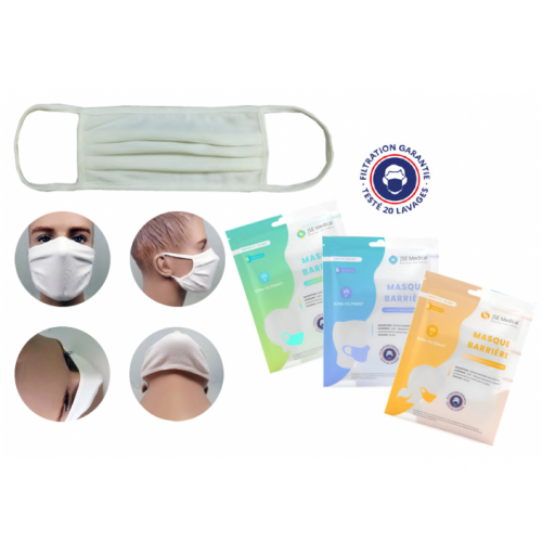 Masque Barrière JSE MEDICAL Adulte 6pcs - Lavable, Réutilisable