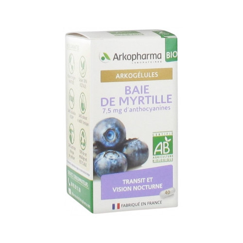 ARKOPHARMA Arkogélules Baie de Myrtille Bio 45 Gélules-15257 ARKOPHARMA Arkogélules Baie de Myrtille Bio 45 Gélules-15257