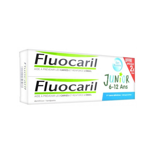 FLUOCARIL Junior Dentifrice 6-12 Ans Fruits Rouges Lot de 2 x 75 ml-15261