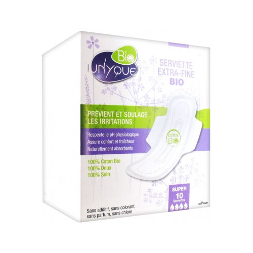 UNYQUE Bio 10 Serviettes Extra-Fines Super-15269