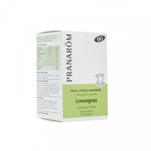 PRANAROM Pranarom Perles d'huile essentielle de Lemongrass Bio 60 capsules-15279 PRANAROM Pranarom Perles d'huile essentielle de Lemongrass Bio 60 capsules-15279