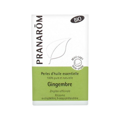 PRANAROM Perles d'Huile Essentielle Gingembre (Zingiber officinale) Bio 60 Perles-15306