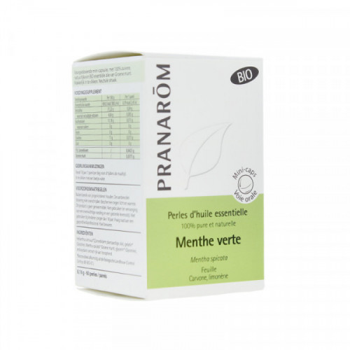 PRANAROM Pranarom Perles d'huile essentielle de Menthe verte Bio 60 capsules-15307 PRANAROM Pranarom Perles d'huile essentielle de Menthe verte Bio 60 capsules-15307