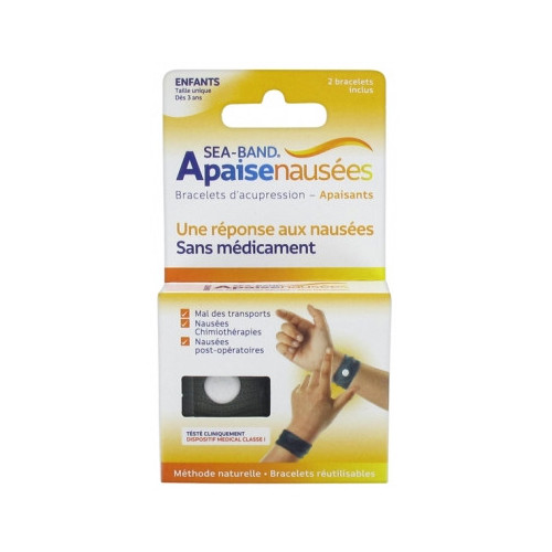 SEA BAND Enfants Paire de Bracelets d'Acupression - Couleur : Grise-15308 SEA BAND Enfants Paire de Bracelets d'Acupression - Couleur : Grise-15308