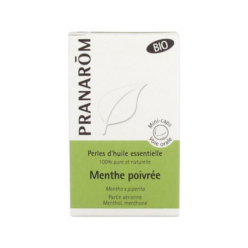 Gélules d'huile essentielle de menthe poivrée bio, 2 x 60 gélules