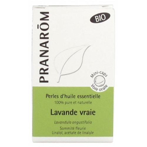 PRANAROM Perles d'Huile Essentielle Lavande Vraie (Lavandula angustifolia) Bio 60 Perles-15323