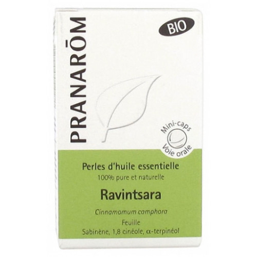 PRANAROM Perles d'Huile Essentielle Ravintsara (Cinnamomum camphora) Bio 60 Perles-15326 PRANAROM Perles d'Huile Essentielle Ravintsara (Cinnamomum camphora) Bio 60 Perles-15326