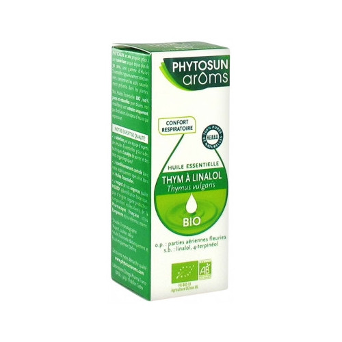 PHYTOSUN AROMS Huile Essentielle Thym à Linalol (Thymus vulgaris) Bio 5 ml-15338 PHYTOSUN AROMS Huile Essentielle Thym à Linalol (Thymus vulgaris) Bio 5 ml-15338