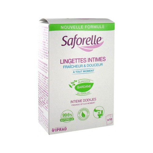 SAFORELLE Lingettes Intimes 10 Lingettes Individuelles-15347