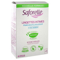 SAFORELLE Lingettes Intimes 10 Lingettes Individuelles-15347