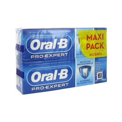 ORAL B Pro-Expert Protection Professionnelle Menthe Extra-Fraîche Lot de 2 x 75 ml-15375 ORAL B Pro-Expert Protection Professionnelle Menthe Extra-Fraîche Lot de 2 x 75 ml-15375