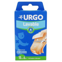 URGO Lavable Bande Résistante à L'eau 10 Bandes 10 cm x 6 cm-15382