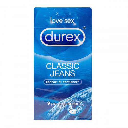 DUREX Classic Jeans 9 préservatifs lubrifiés-15386