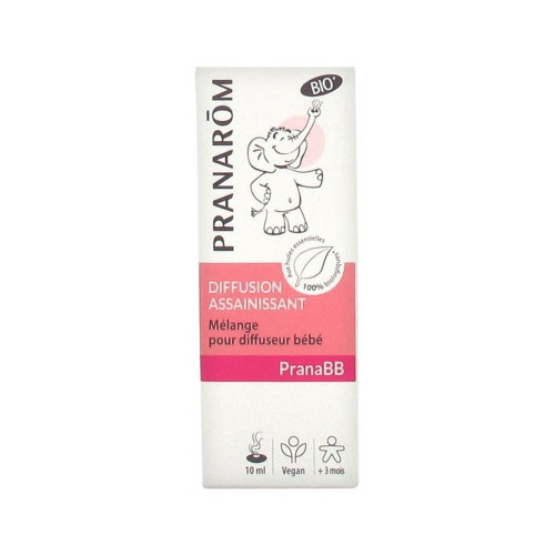 PRANAROM PranaBB Diffusion Assainissant Mélange pour Diffuseur Bébé Bio 10 ml-15437 PRANAROM PranaBB Diffusion Assainissant Mélange pour Diffuseur Bébé Bio 10 ml-15437