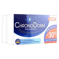 ChronoDorm Mélatonine 1,9 mg Lot de 2 x 30 Comprimés Sublinguaux