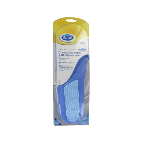 SCHOLL ExpertSupport Semelles de Confort Chaussures Plates et Décontractées Taille 2 (41,5-46,5) 1 Paire-15479