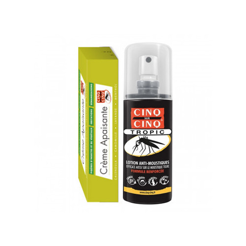 CINQ SUR CINQ Kit Anti-Moustiques 75ml + Apaisant 40g - Protection Efficace  - Pharma360