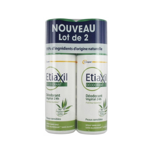 ETIAXIL Déodorant Végétal 24H Spray Lot de 2 x 100 ml-15495