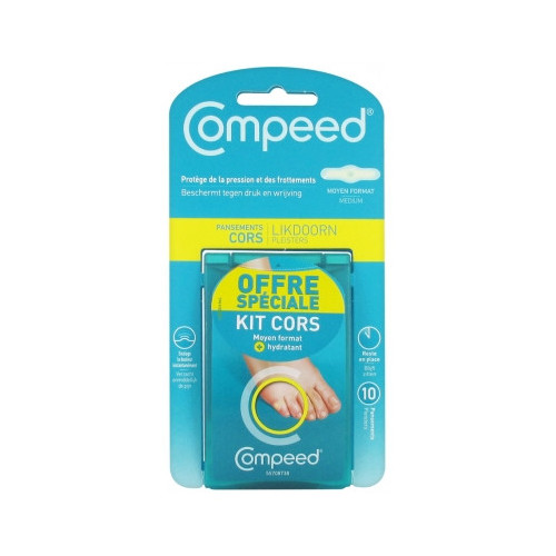 COMPEED Cors Pansement Moyen Format 10 Pansements + Hydratant Moyen Format 6 Pansements-15502 COMPEED Cors Pansement Moyen Format 10 Pansements + Hydratant Moyen Format 6 Pansements-15502