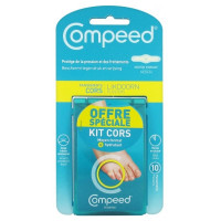 COMPEED Cors Pansement Moyen Format 10 Pansements + Hydratant Moyen Format 6 Pansements-15502