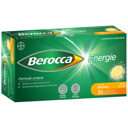 BAYER Berocca Énergie 30 comprimés effervescents-15594 BAYER Berocca Énergie 30 comprimés effervescents-15594