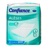 CONFIANCE 30 alèses protections absorbantes jetables niveau 1 60x60cm-15600