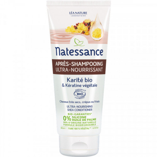 NATESSANCE Après-shampooing Ultra nourrissant Karité bio et Kératine végétale 200ml-15710 NATESSANCE Après-shampooing Ultra nourrissant Karité bio et Kératine végétale 200ml-15710
